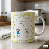 Celebrate the love for Khala with our “Loved By” personalized mug for Khala,  featuring custom names of children. 