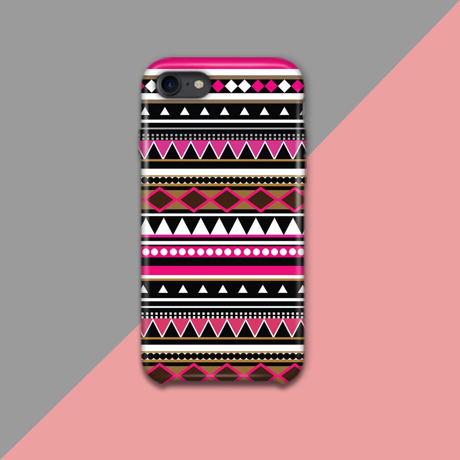 Pink and black Tribal pattern Design Phone Case