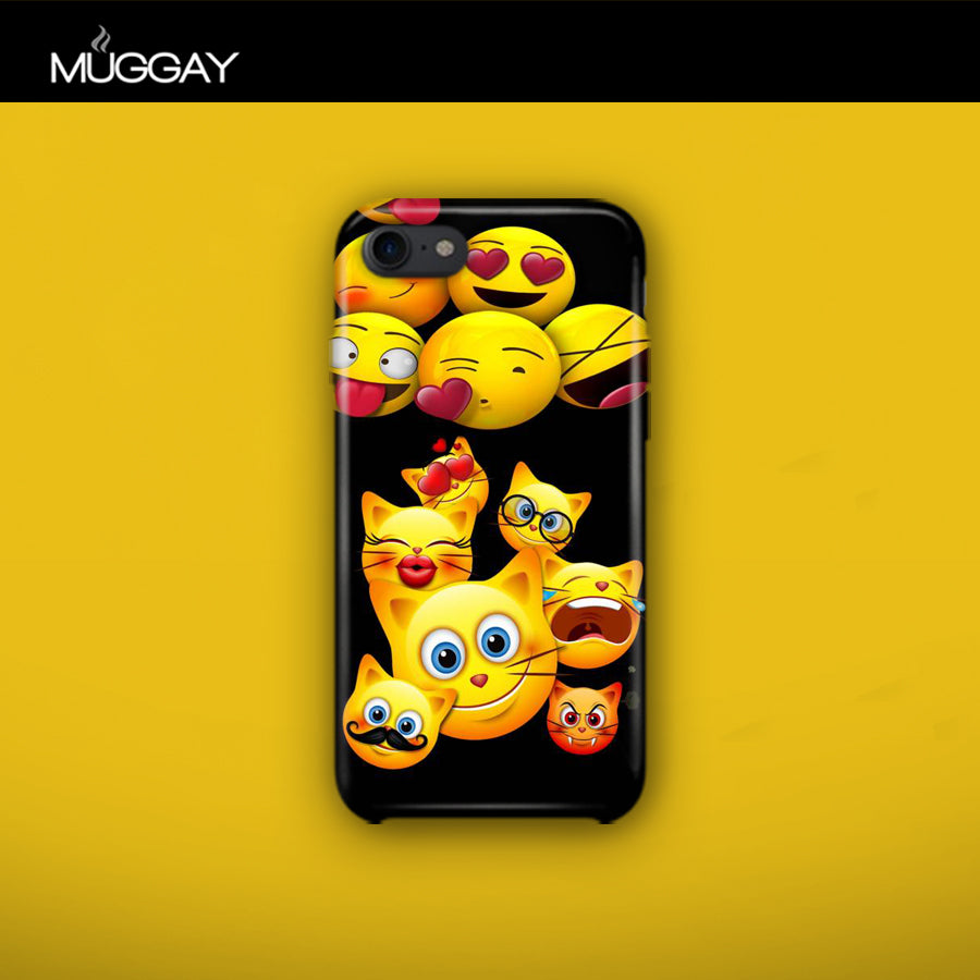 Mobile Covers - Emojis with Black background