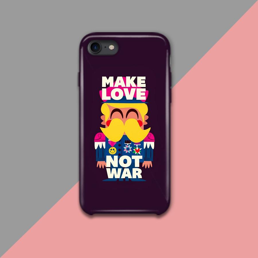 Make Love Not War Design Phone Case