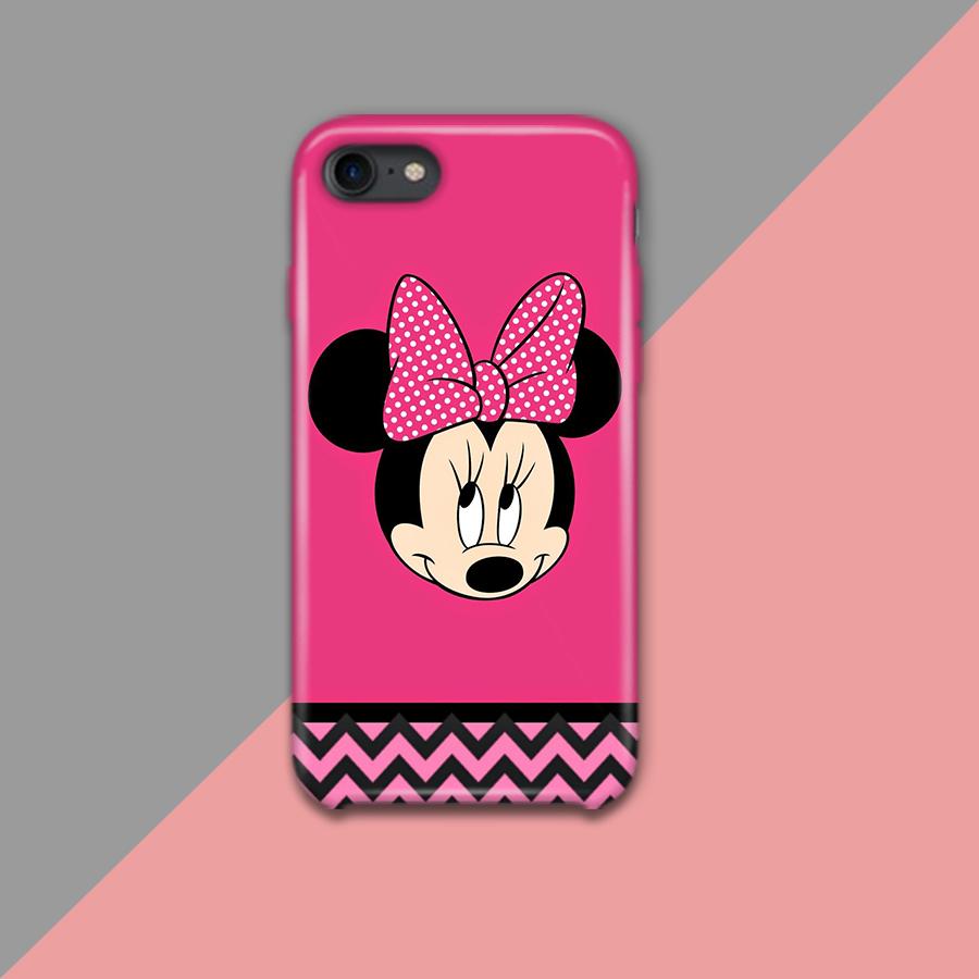 Pink Minnie Mickey Mouse Face Design Phone Case