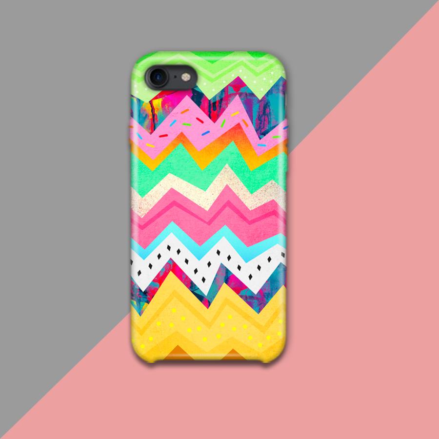 Yellow Green And Pink Pattern Design Phone Case