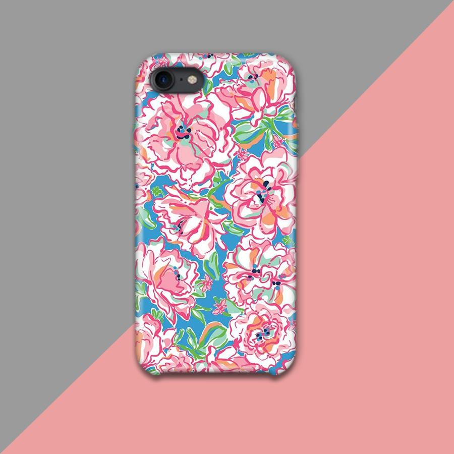 Pink and White Flowers Design Phone Case