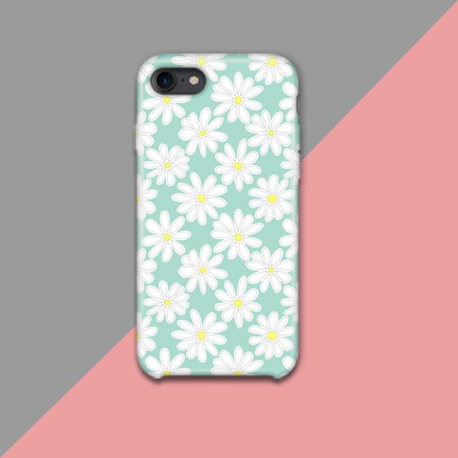 White Flowers Design Phone Case