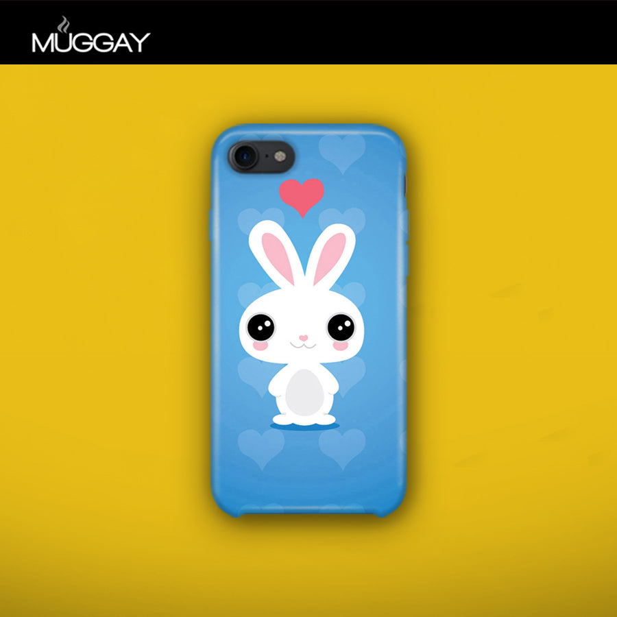 Mobile Covers -  Rabbit with blue background