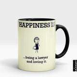 'Happiness is Being a Lawyer' Mug