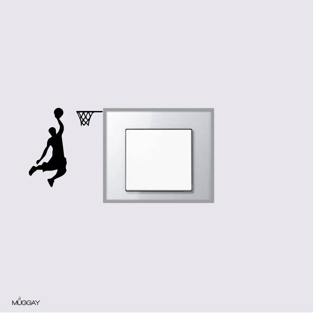Basketball dunk switch decal - Sticker