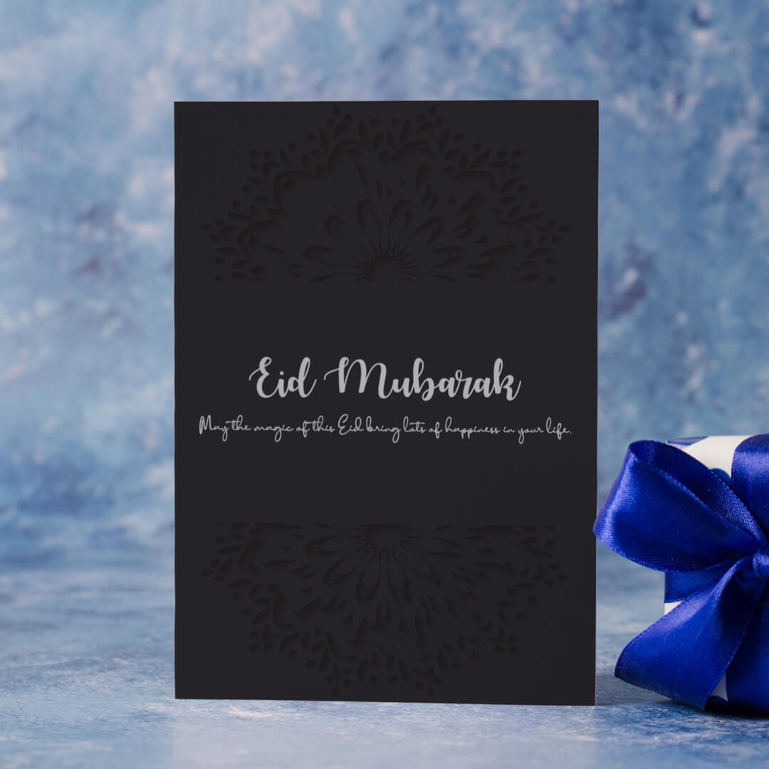 Black Self Eid Mubarak Card