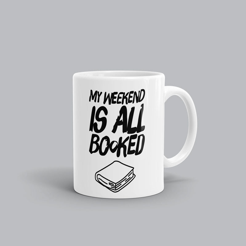 Weekend Booked Book Mug