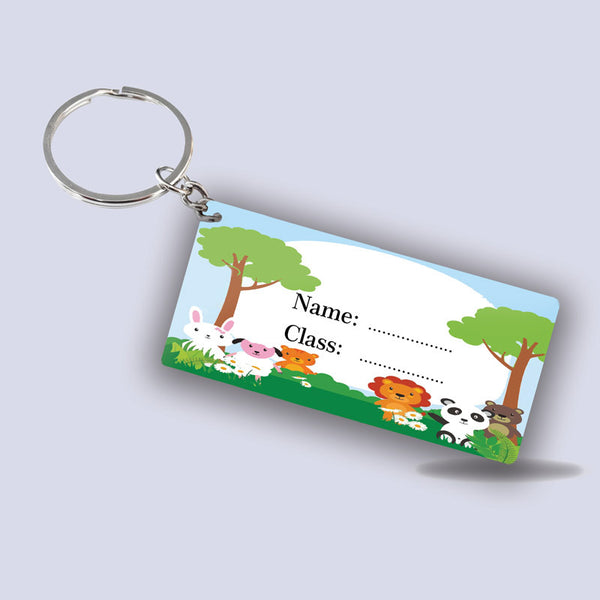 Animals & Trees School Keychain