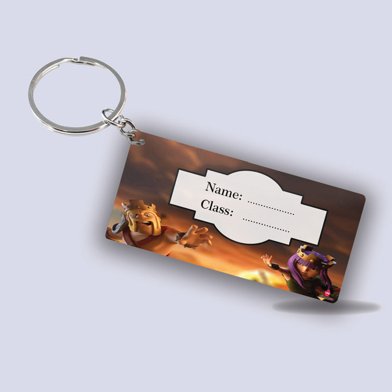 Crowned Action School Keychain