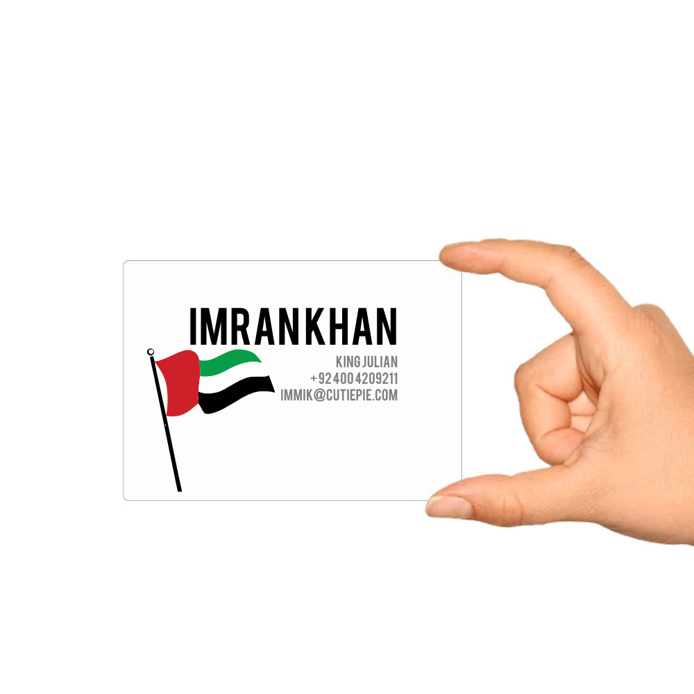 Clear Business card