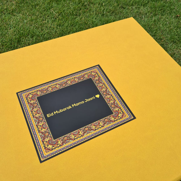 Yellow Gift Box with Motif