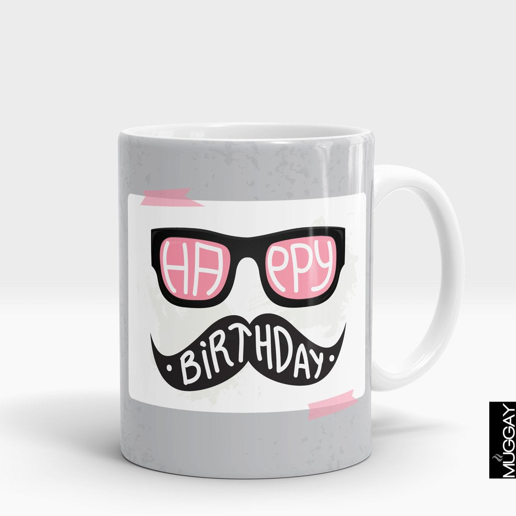 'Happy Birthday Moustache' Mug