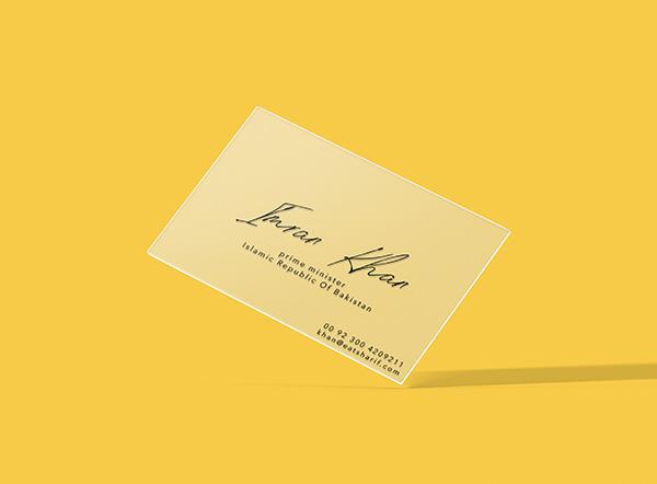 Clear Business card